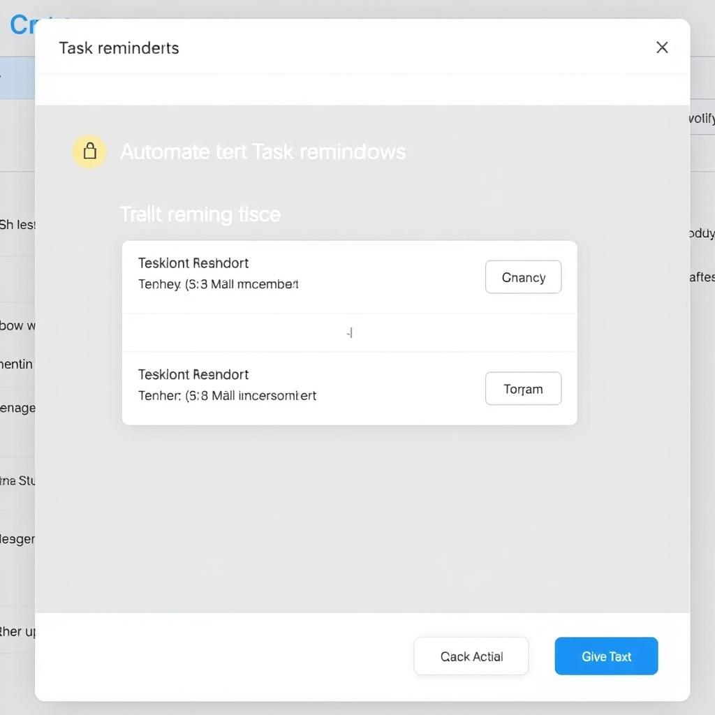 Automated task reminders in CRM software