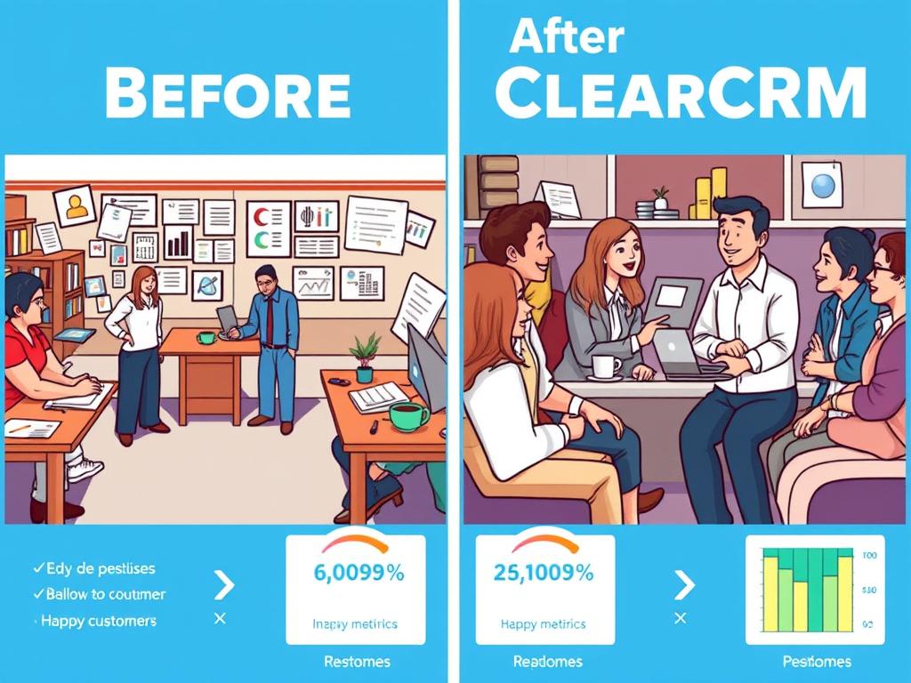 Before and after CRM implementation results for small business
