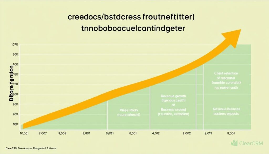 Business growth chart after implementing account management software Business growth chart after implementing account management software