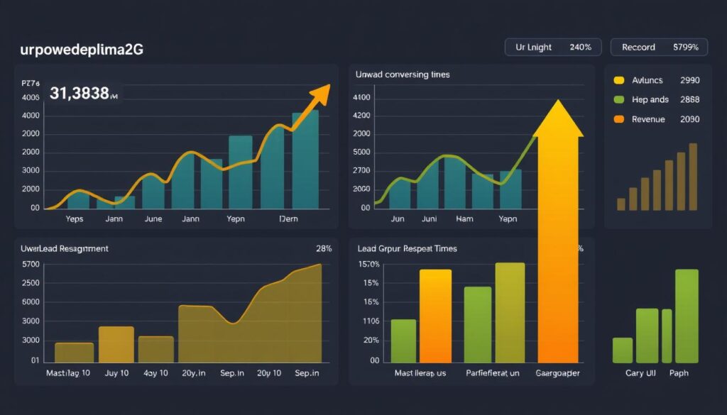 Business growth chart showing improvements after implementing Lead Management CRM Business growth chart showing improvements after implementing Lead Management CRM