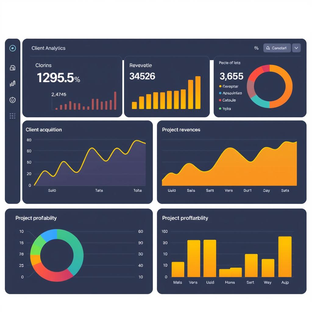 Business insights dashboard in Freelancer CRM