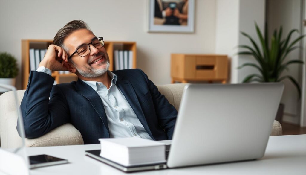 Business owner confidently managing appointments with ClearCRM