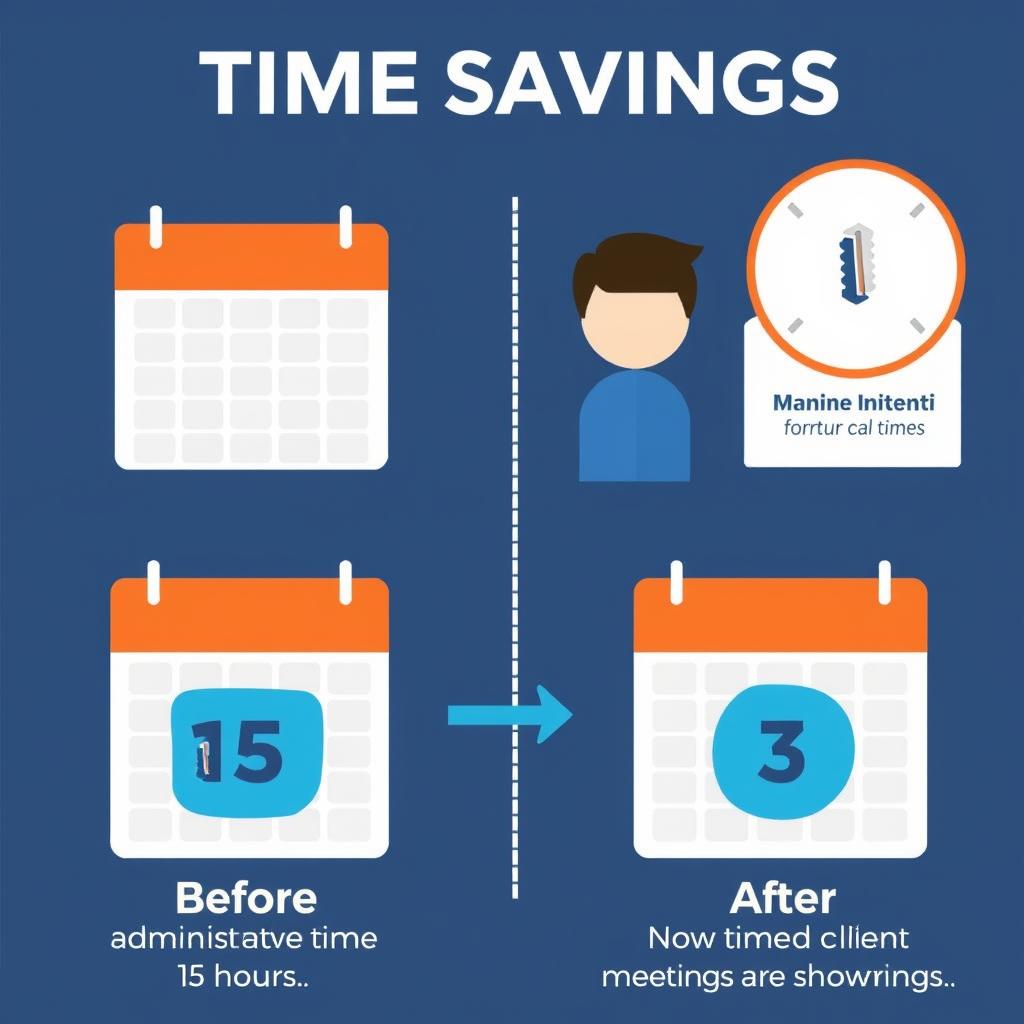 Calendar showing time saved on administrative tasks