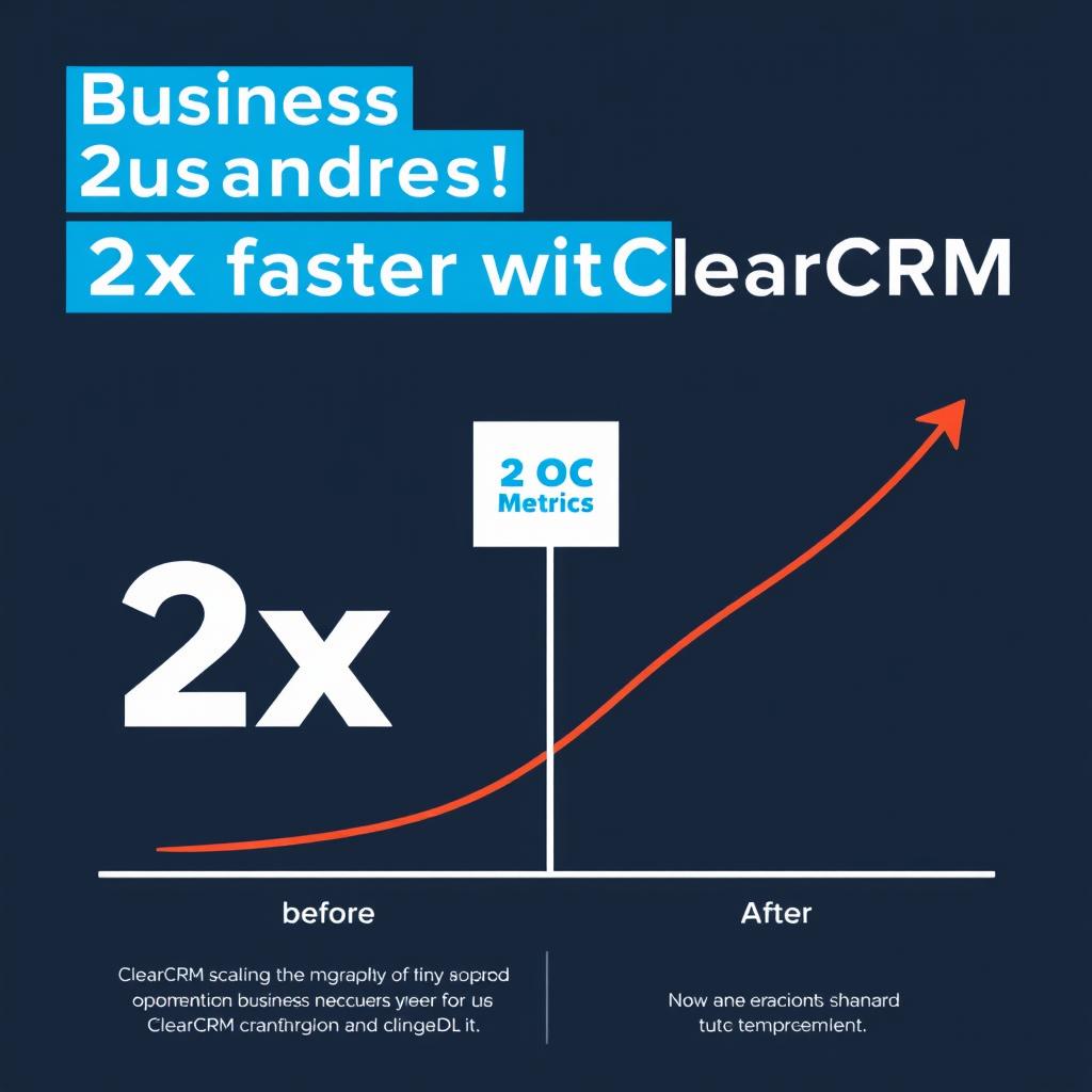 Chart showing 2x faster scaling with ClearCRM