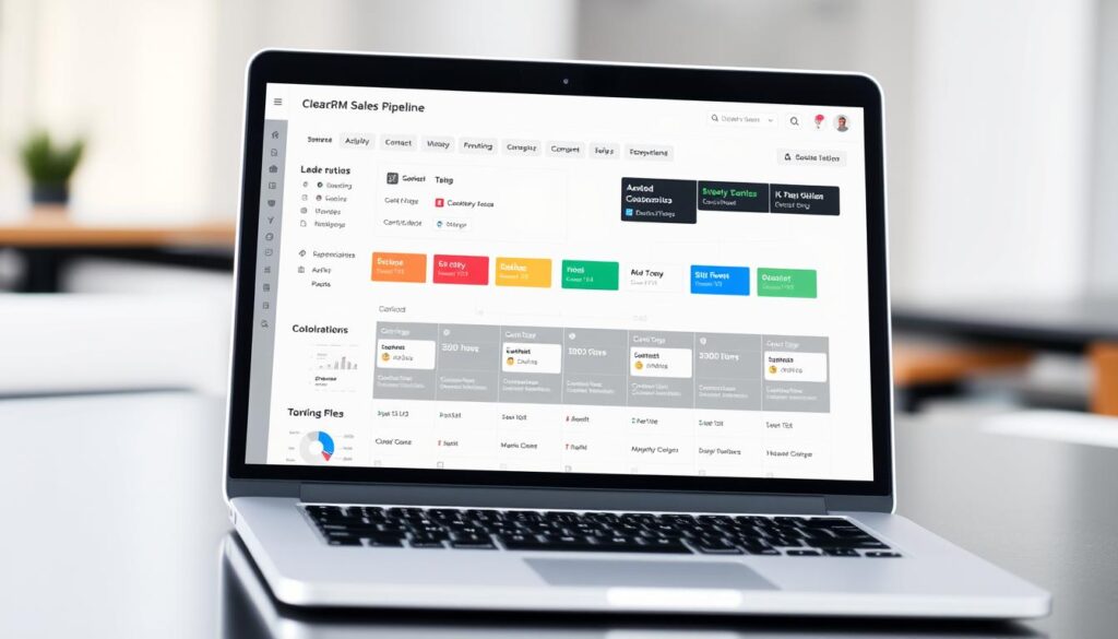 ClearCRM dashboard showing organized lead management interface ClearCRM dashboard showing organized lead management interface