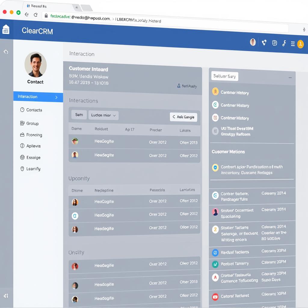 ClearCRM's centralized customer records interface