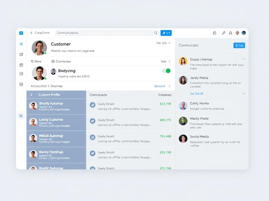 ClearCRM's unified inbox showing omnichannel customer communications ClearCRM's unified inbox showing omnichannel customer communications