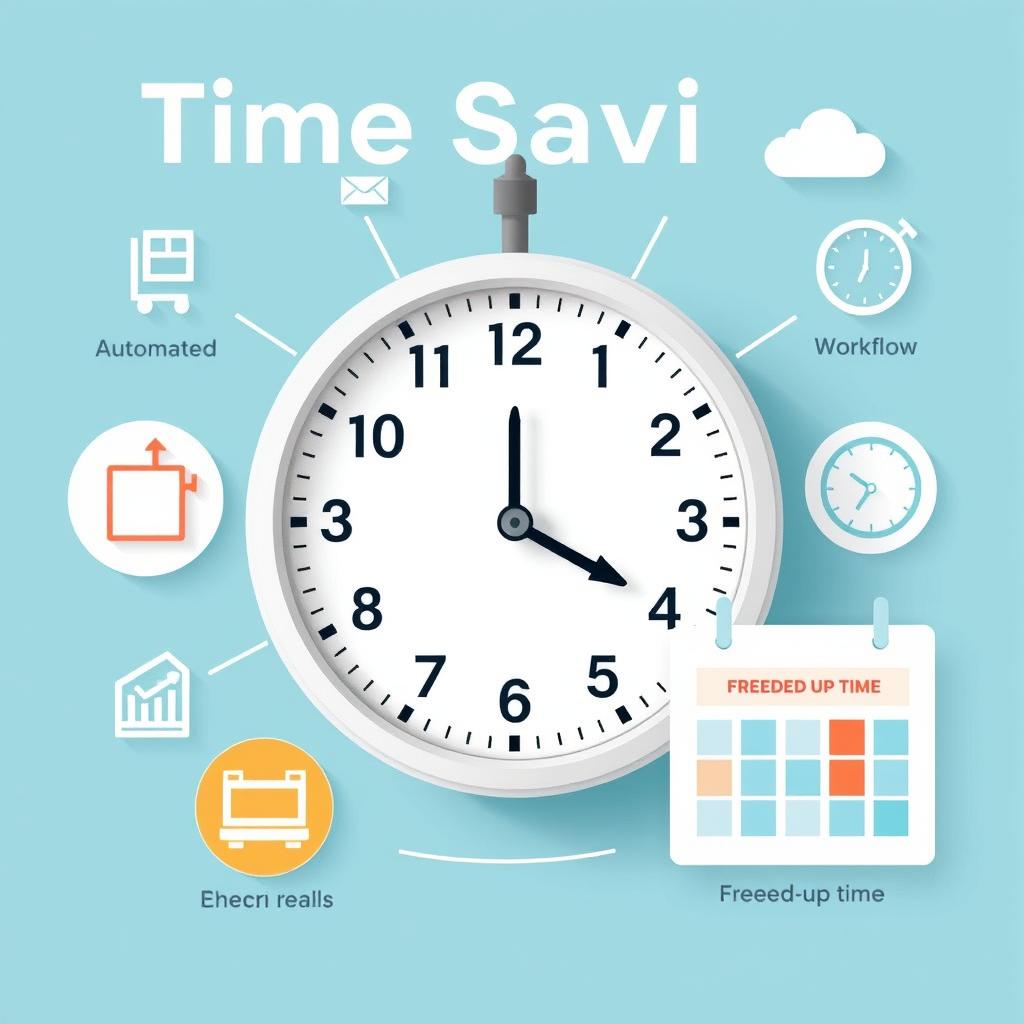 Clock showing time saved through Sales Funnel CRM automation