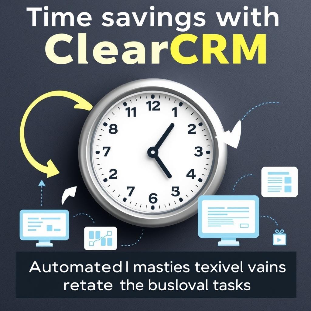 Clock showing time saved with ClearCRM's automated contact management Clock showing time saved with ClearCRM's automated contact management