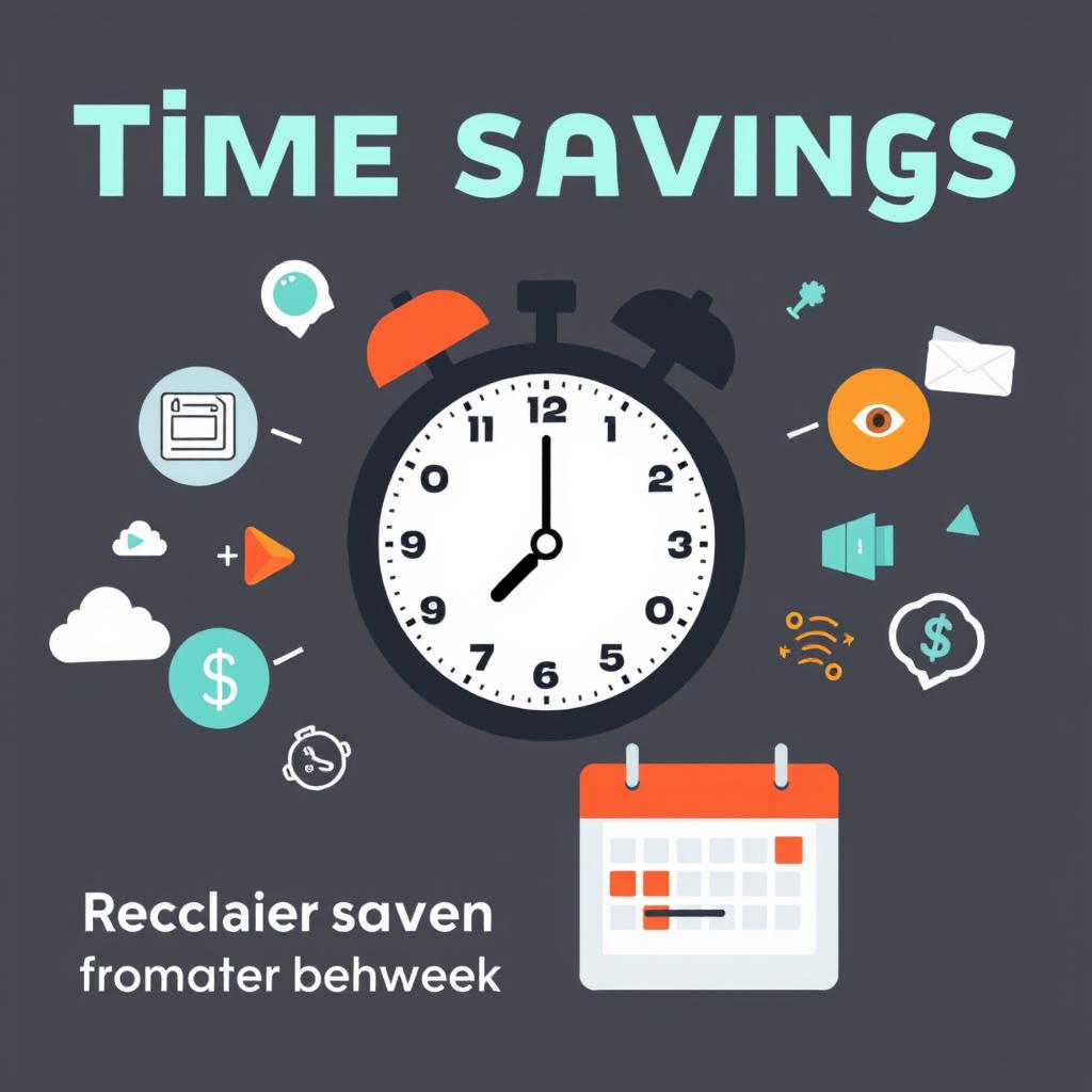 Clock showing time saved with Freelancer CRM