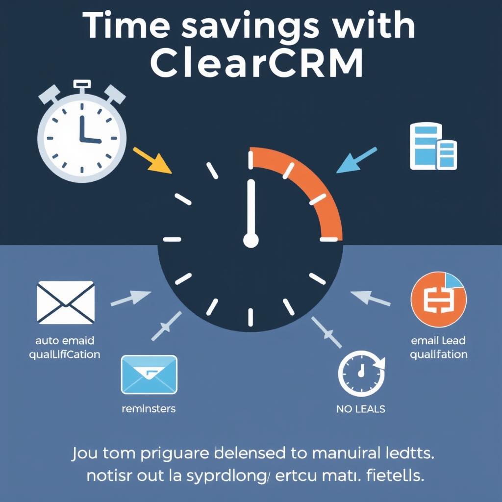 Clock showing time saved with Real Estate CRM automation