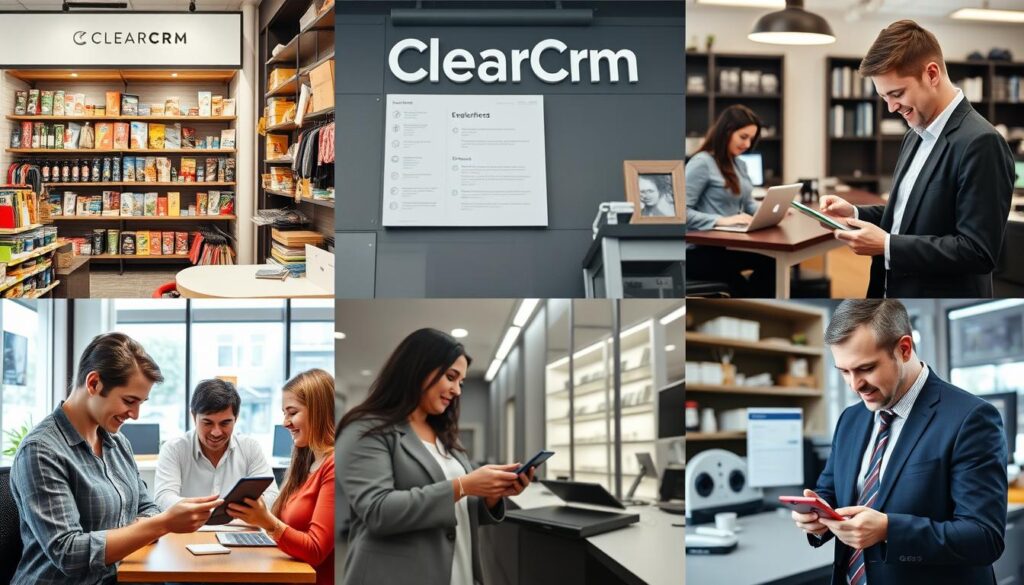 Collage of businesses successfully using ClearCRM