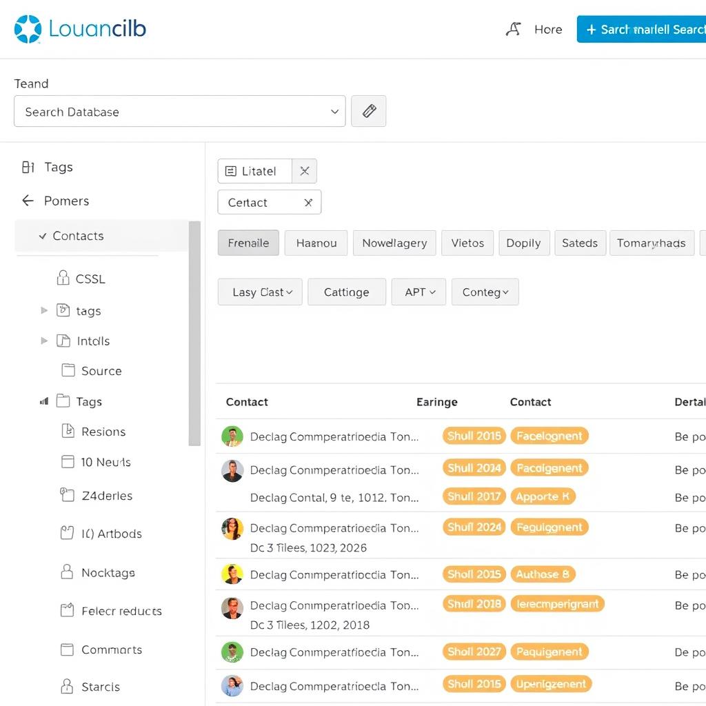 Contact database with search and filtering capabilities Contact database with search and filtering capabilities