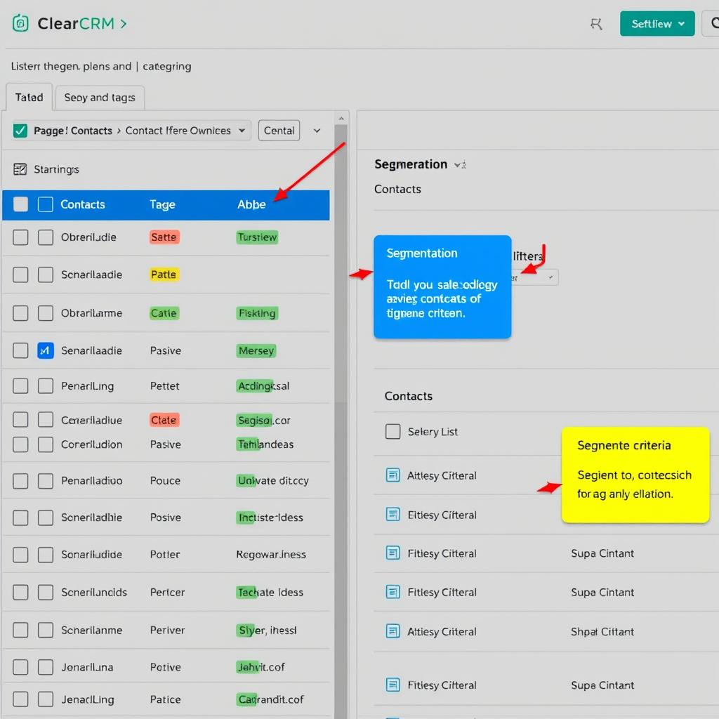 Contact tagging and segmentation system in ClearCRM Contact tagging and segmentation system in ClearCRM