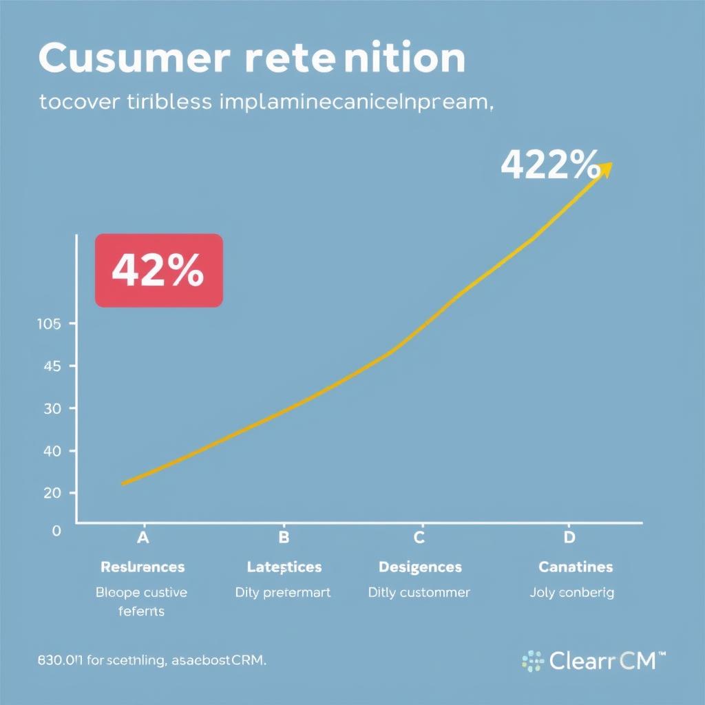 Customer retention improvement chart after implementing SMS Marketing Software with CRM