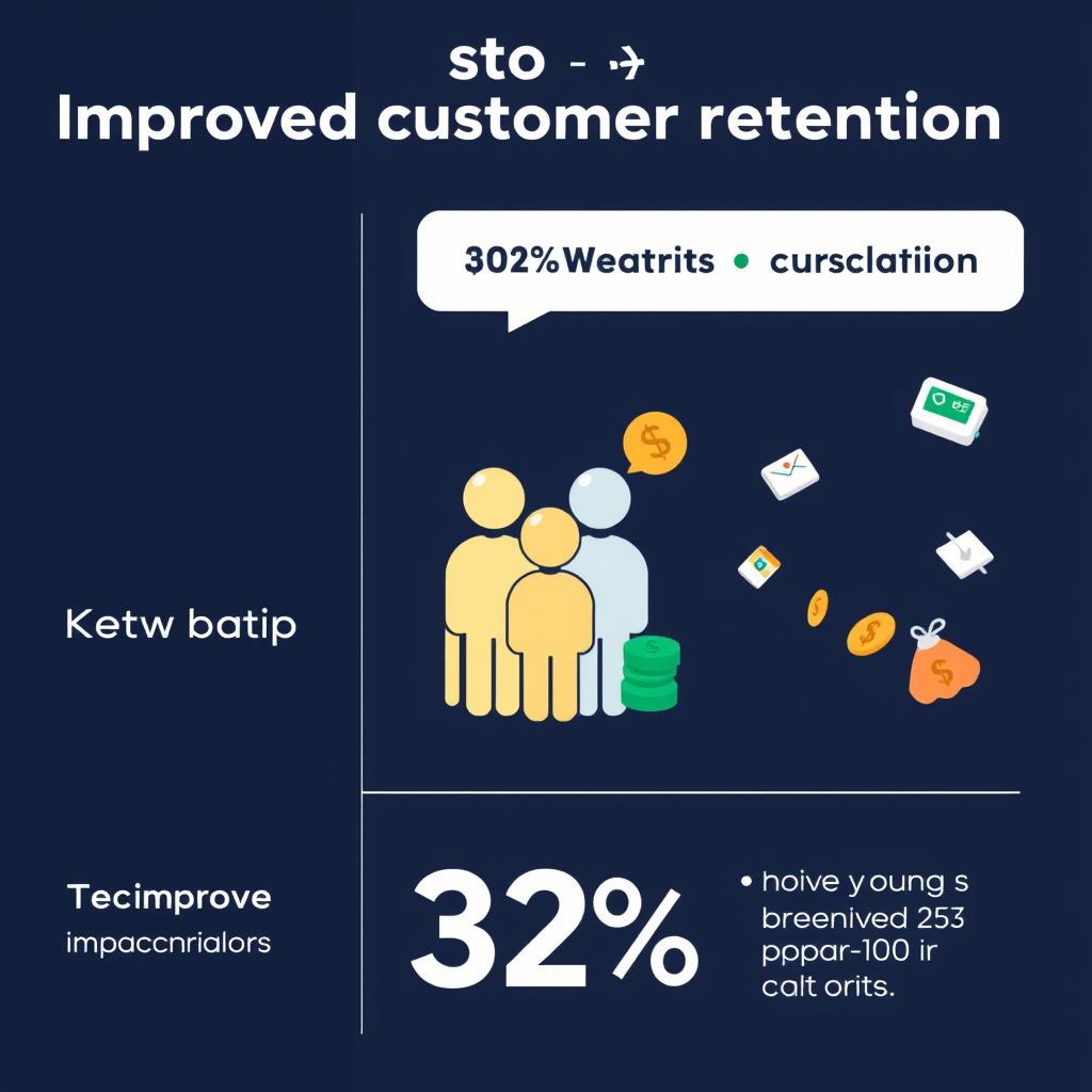 Customer retention improvement visualization