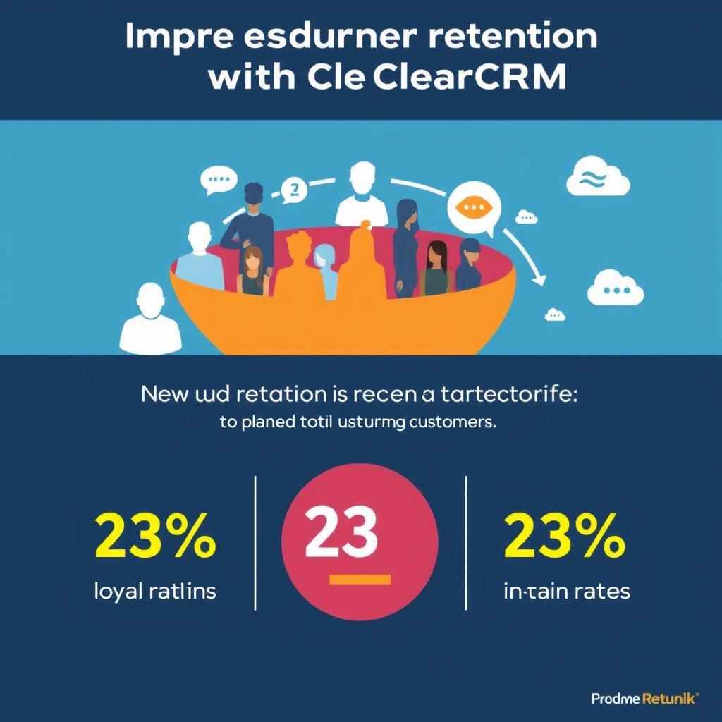 Customer retention visualization showing improved loyalty with ClearCRM Customer retention visualization showing improved loyalty with ClearCRM
