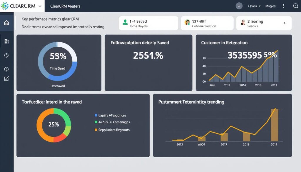 Dashboard showing contact management software benefits and metrics Dashboard showing contact management software benefits and metrics
