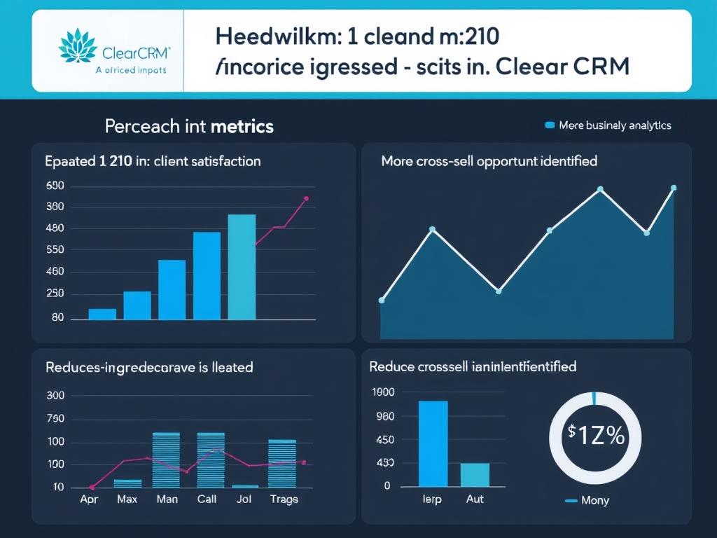 Dashboard showing improved client metrics after implementing ClearCRM