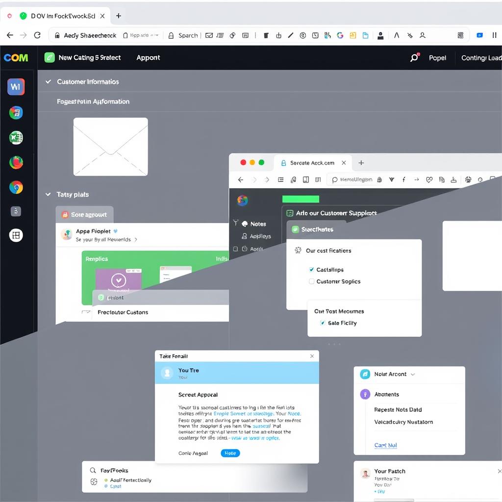Disorganized workflow with multiple tools and scattered information Disorganized workflow with multiple tools and scattered information