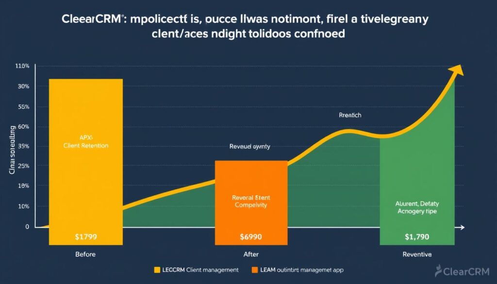 Graph showing business improvements after implementing ClearCRM Graph showing business improvements after implementing ClearCRM