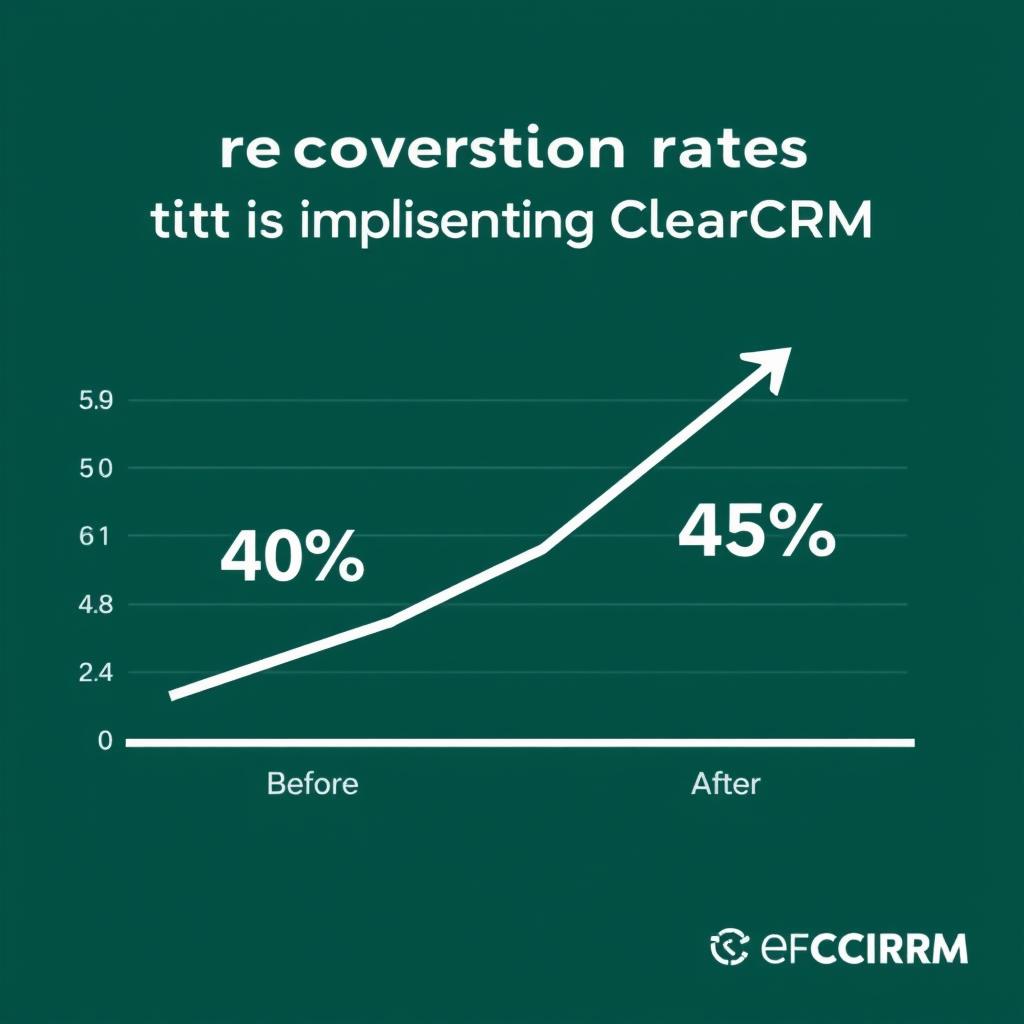 Graph showing increased lead conversion with Real Estate CRM