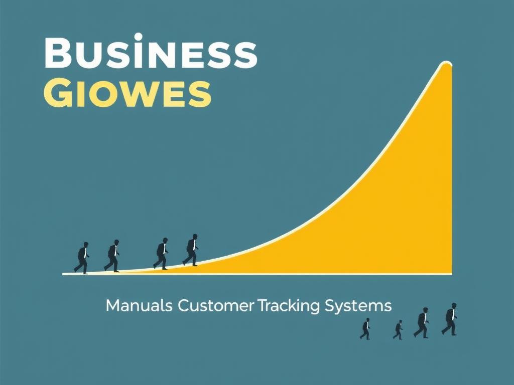 Growth chart showing scalability problems with manual systems