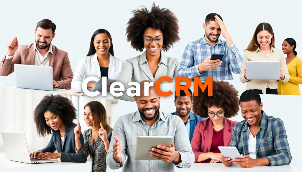 Happy customers using ClearCRM for account management