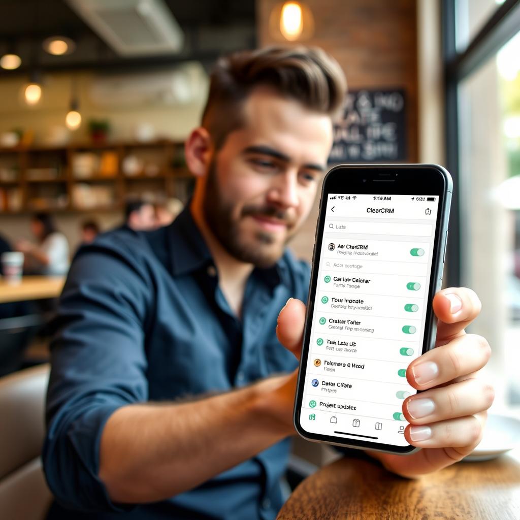 Mobile access to ClearCRM on smartphone