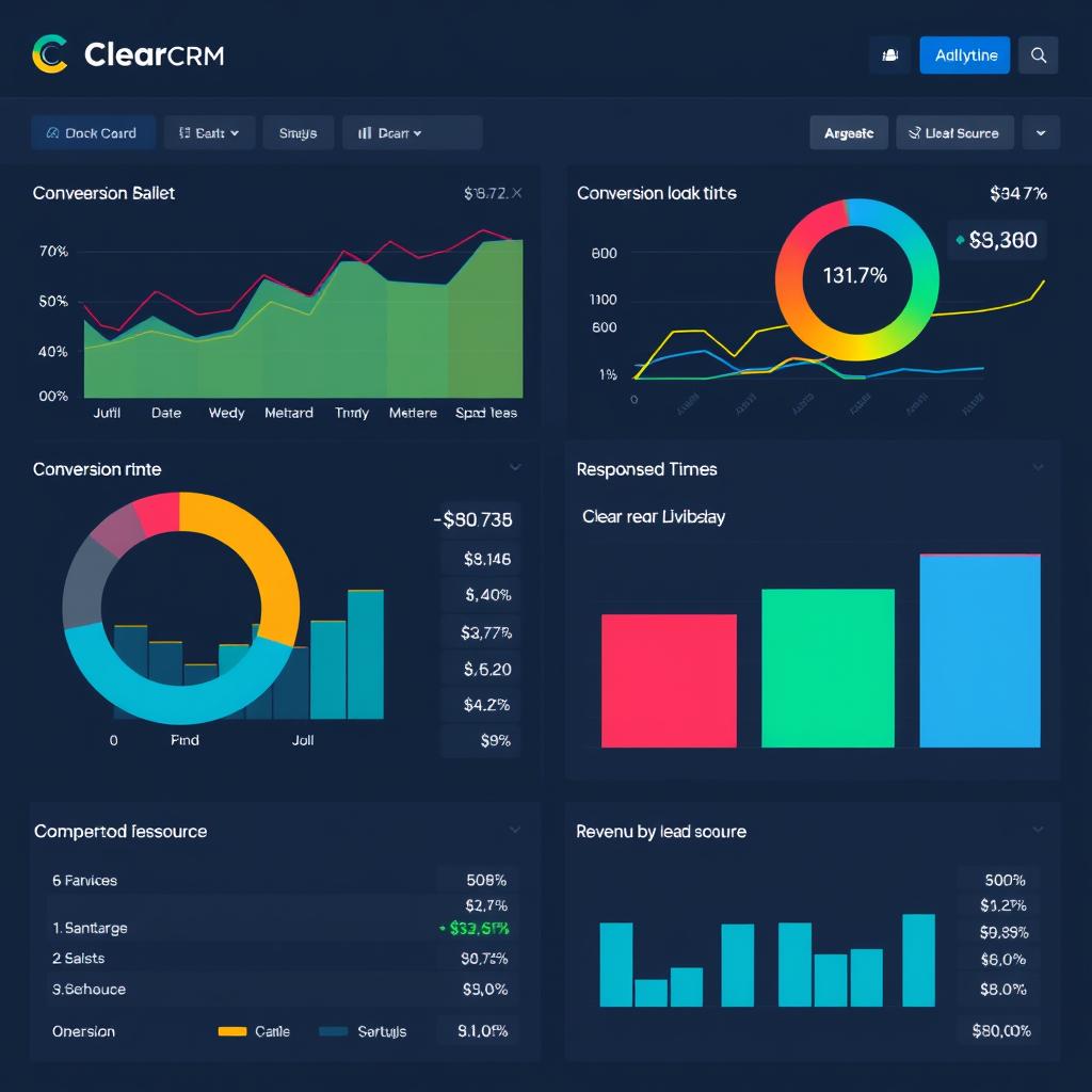 Performance analytics dashboard in Real Estate CRM