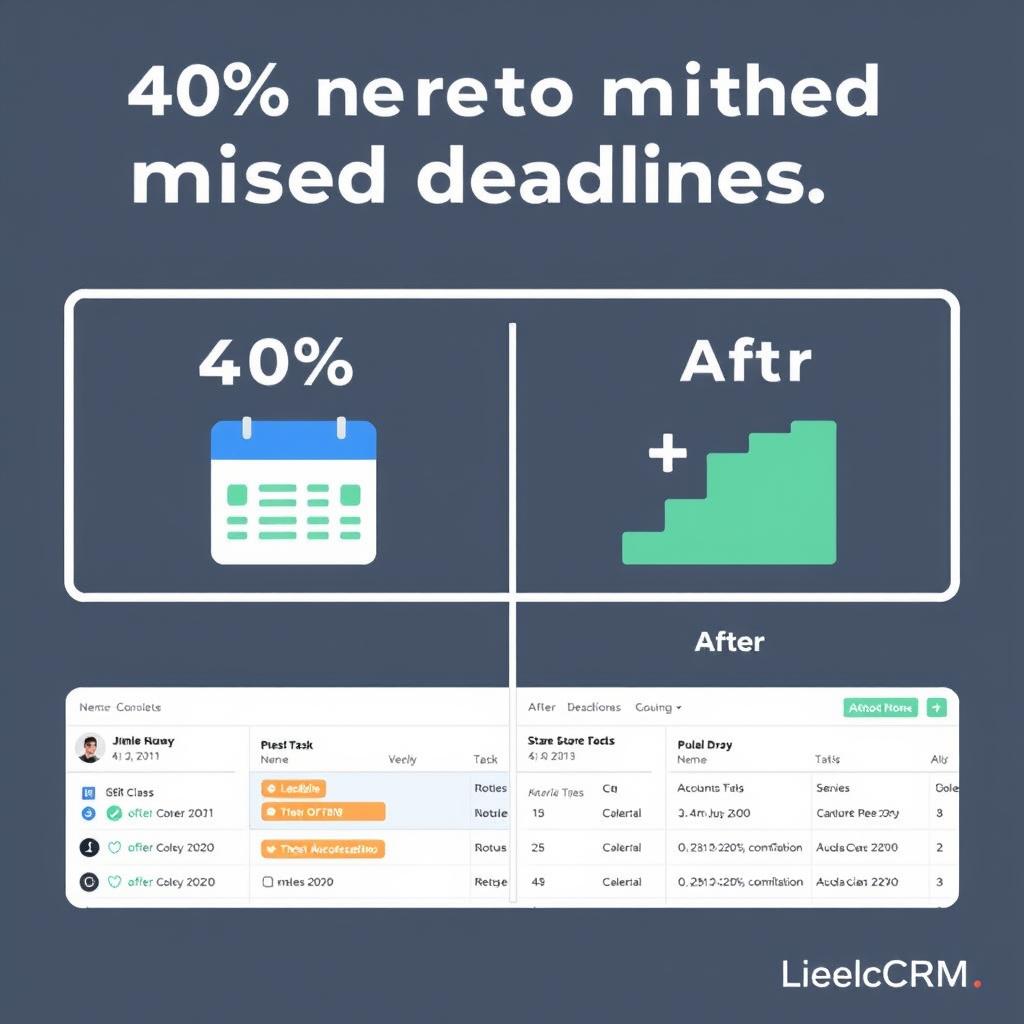 Reduced missed deadlines with CRM software
