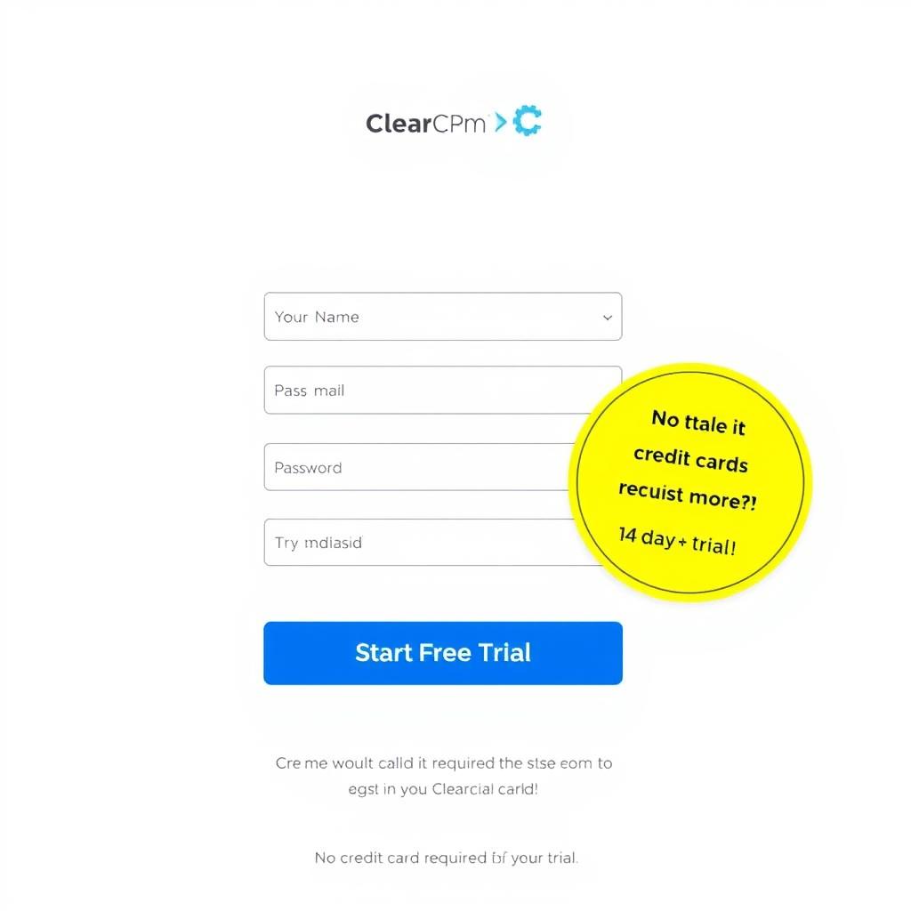 Step 1: Sign up for ClearCRM free trial Step 1: Sign up for ClearCRM free trial