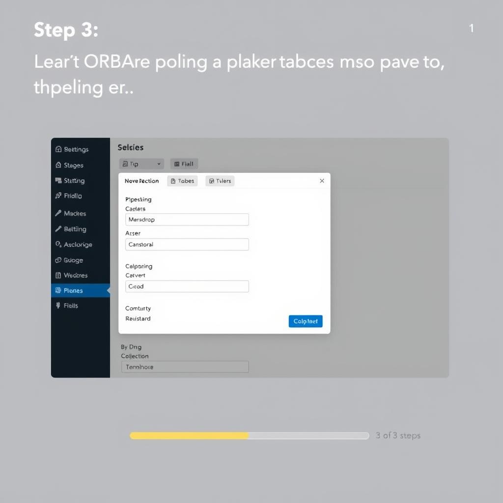 Step 3 of customizing account management software