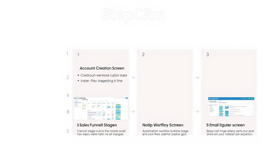 Step-by-step setup process for ClearCRM Sales Funnel CRM