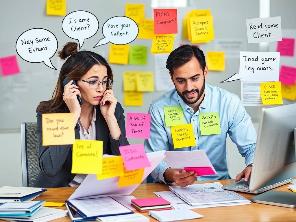 Team of real estate agents with disorganized lead tracking system