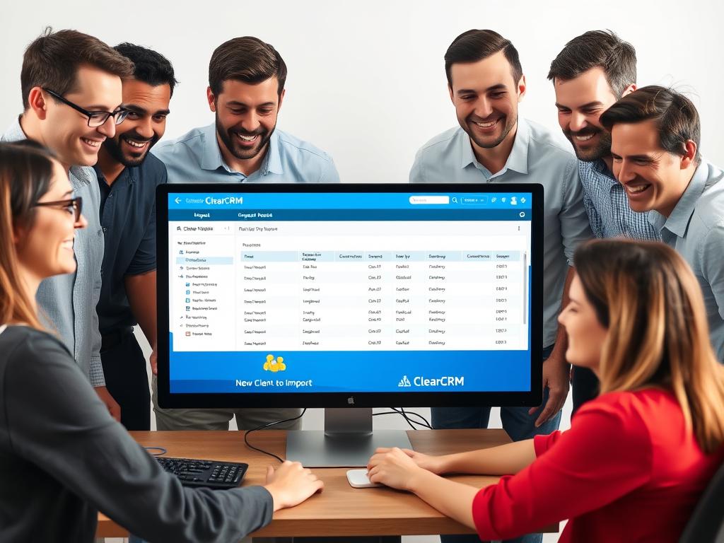 Team setting up ClearCRM with easy data import