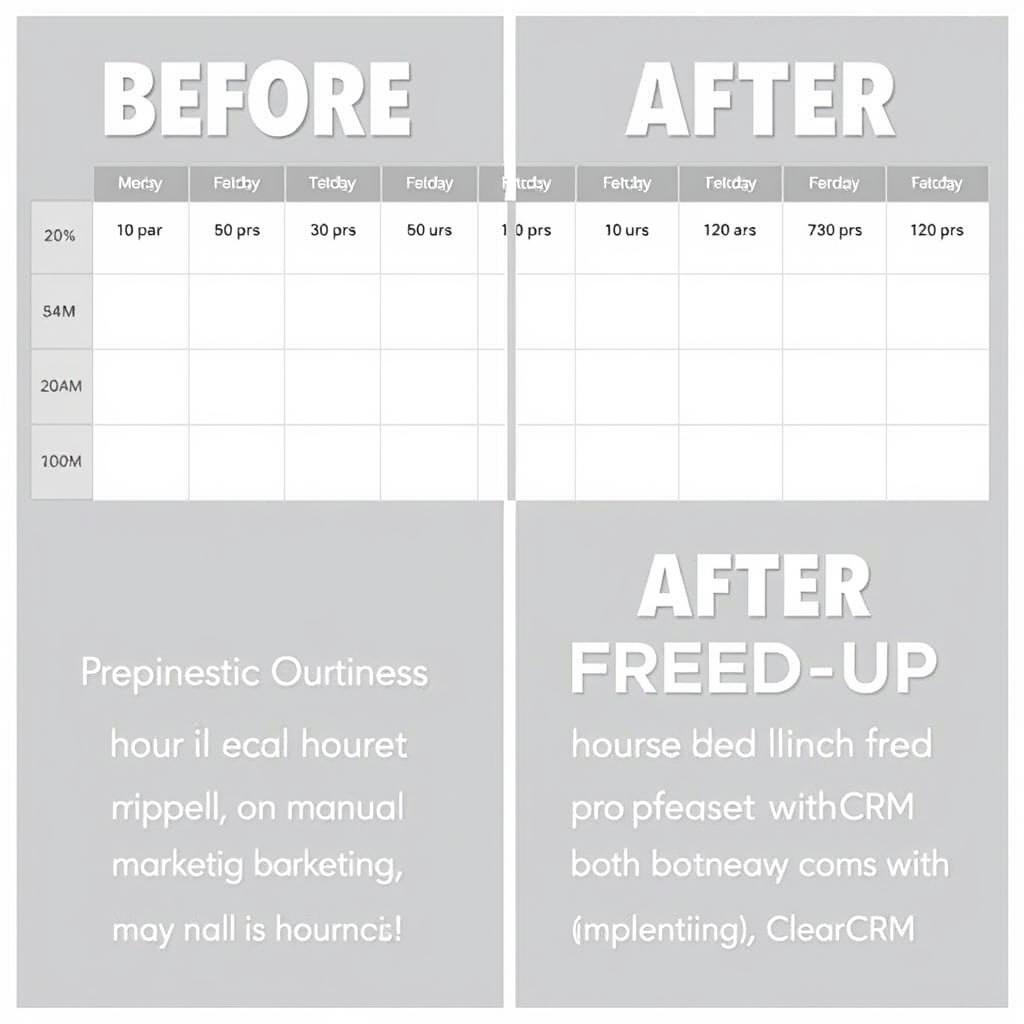 Time savings visualization showing before and after implementing SMS Marketing Software