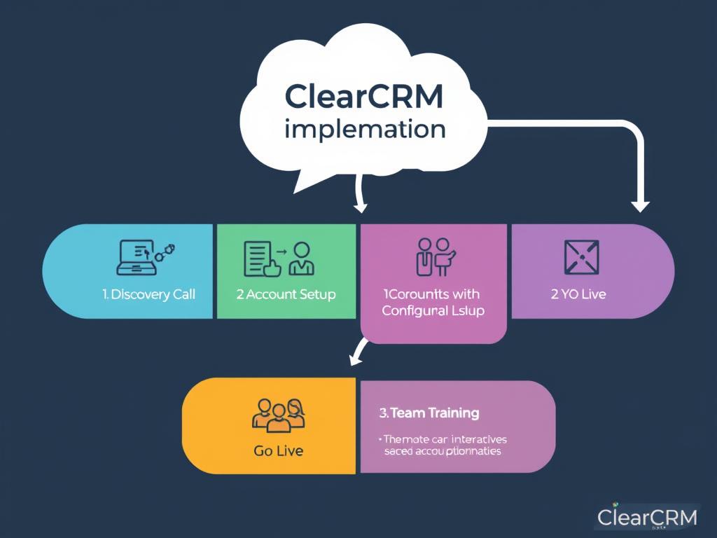 ClearCRM's simple 4-step implementation process ClearCRM's simple 4-step implementation process