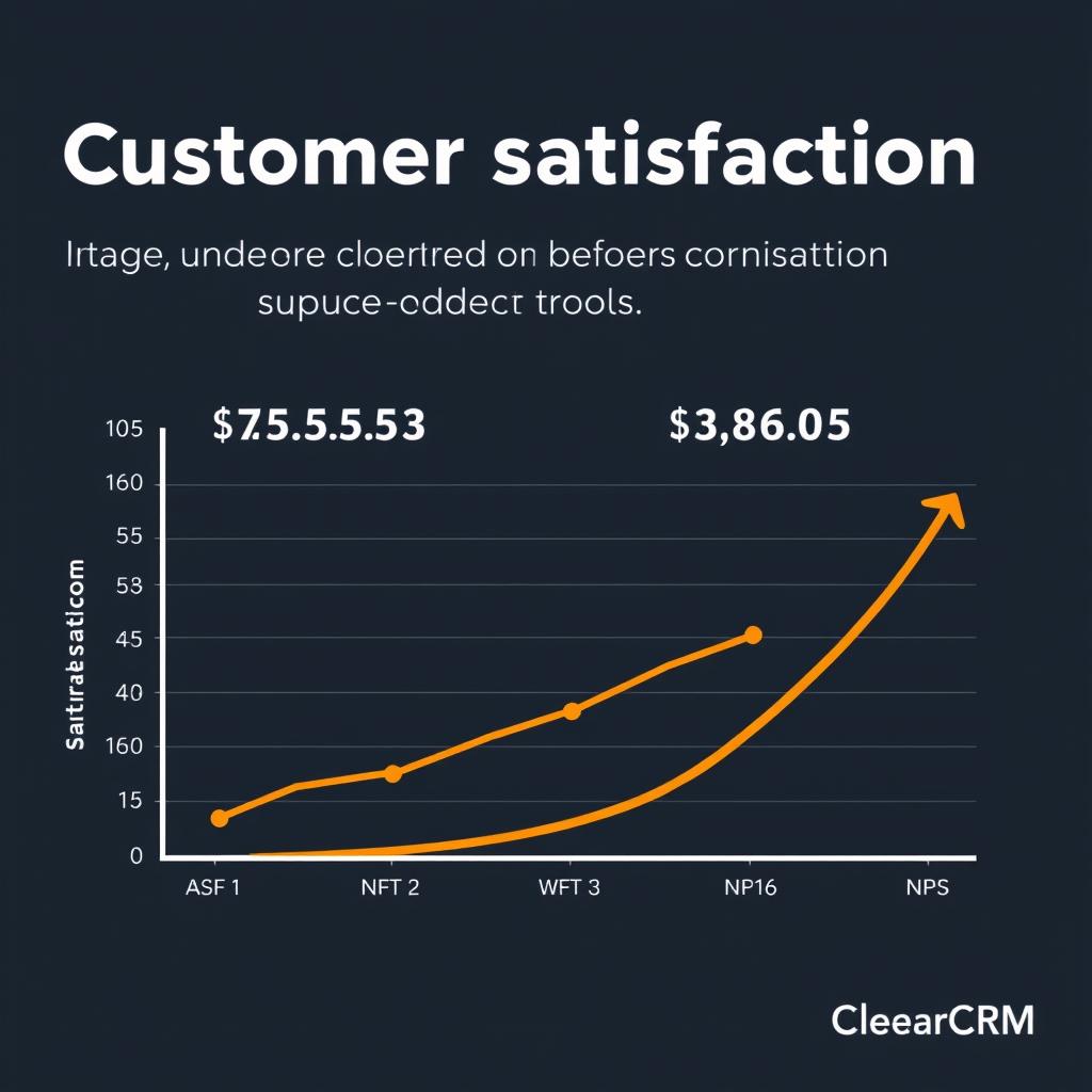 Customer satisfaction improvement chart after implementing ClearCRM telephony software Customer satisfaction improvement chart after implementing ClearCRM telephony software