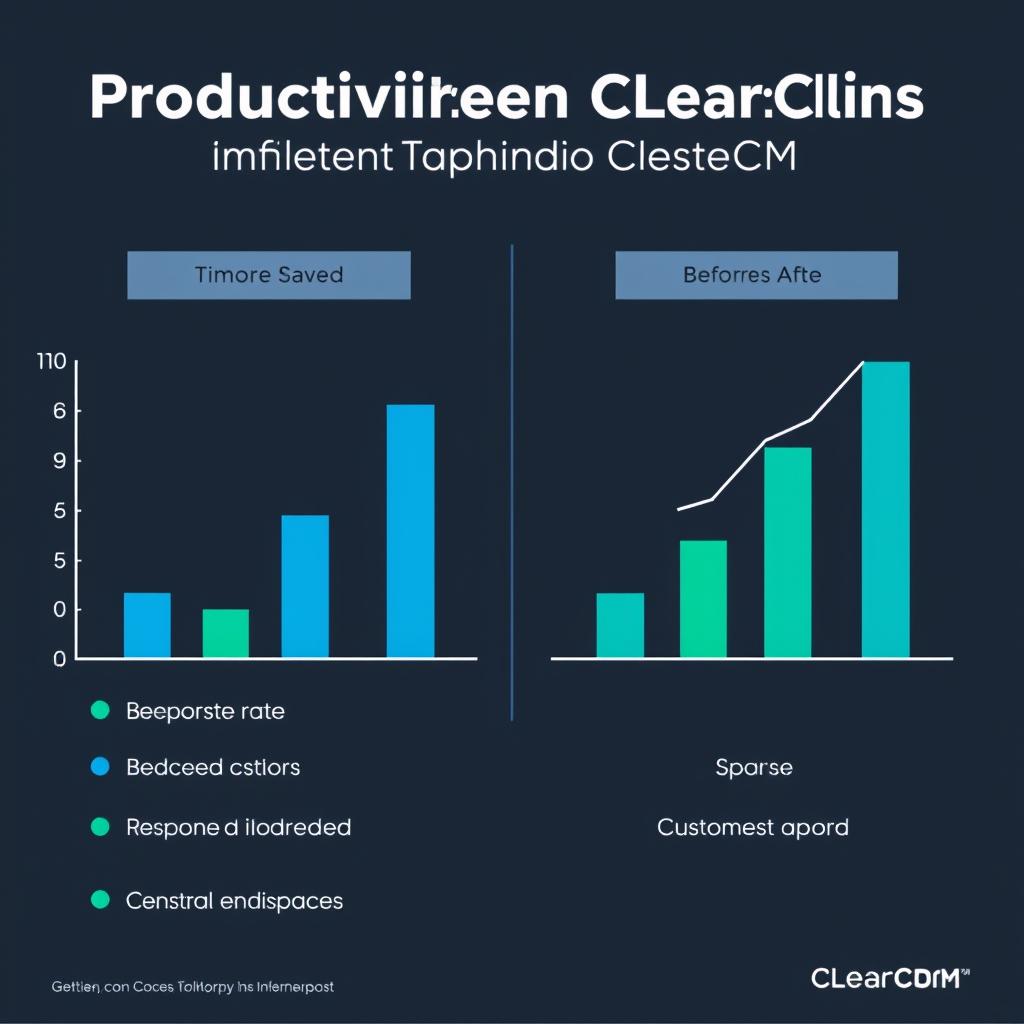 Graph showing time savings and productivity improvements with ClearCRM telephony software Graph showing time savings and productivity improvements with ClearCRM telephony software