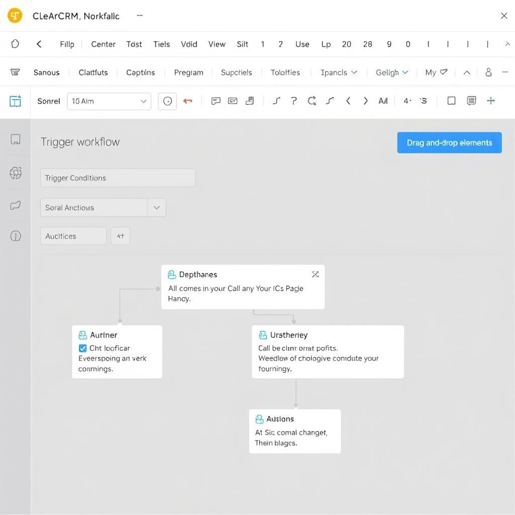ClearCRM automation workflow builder interface ClearCRM automation workflow builder interface